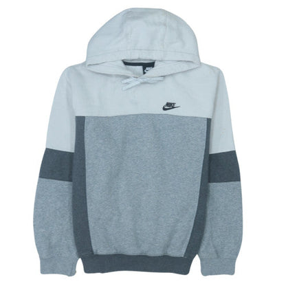 Nike Men's Grey Pullover Hoodie Small Logo Fleece Sweatshirt