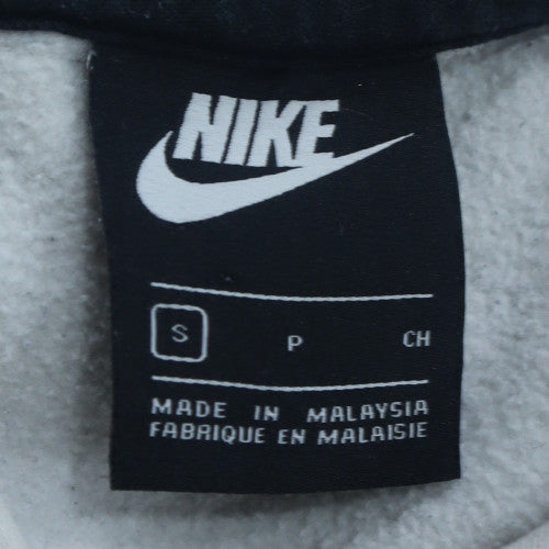Nike Men's Grey Pullover Hoodie Small Logo Fleece Sweatshirt