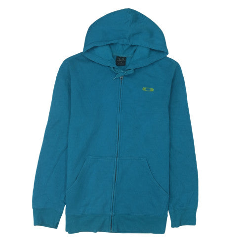 Oakley Men Blue Full Zip Hoodie L Sports Graphic Fleece