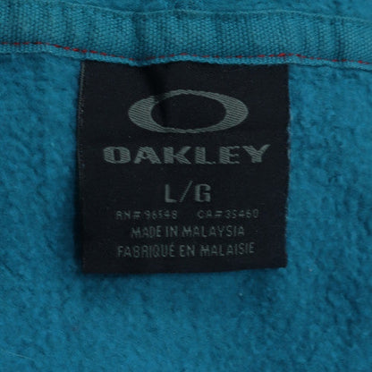 Oakley Men Blue Full Zip Hoodie L Sports Graphic Fleece