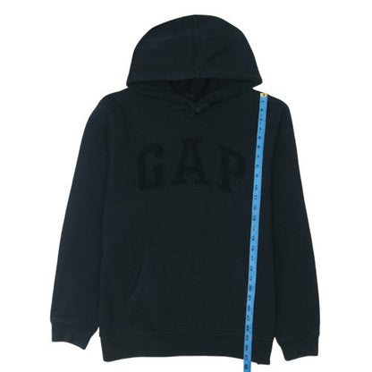 GAP Men's Black Pullover Hoodie Size L Fleece Logo Sweatshirt