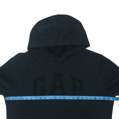 GAP Men's Black Pullover Hoodie Size L Fleece Logo Sweatshirt