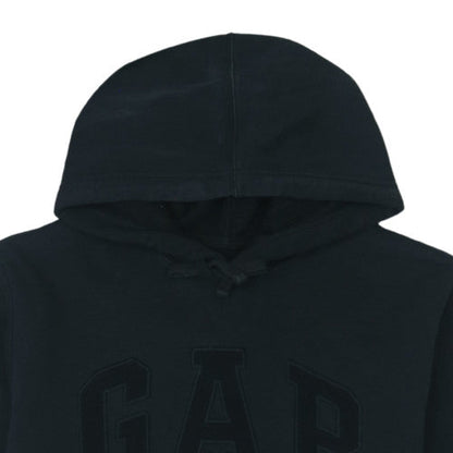 GAP Men's Black Pullover Hoodie Size L Fleece Logo Sweatshirt