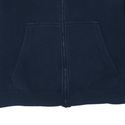 Nike Men's Navy Blue Full Zip Hoodie M Fleece Cotton Blend