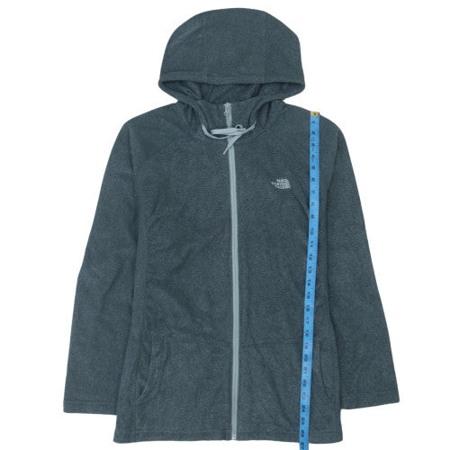 The North Face Unisex Grey Fleece Hooded Full Zip Jacket XL