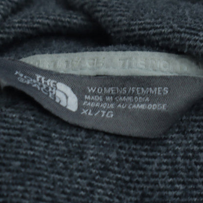 The North Face Unisex Grey Fleece Hooded Full Zip Jacket XL