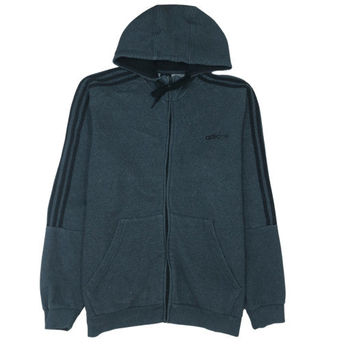 adidas Men's Grey XL Full Zip Hooded Sweatshirt