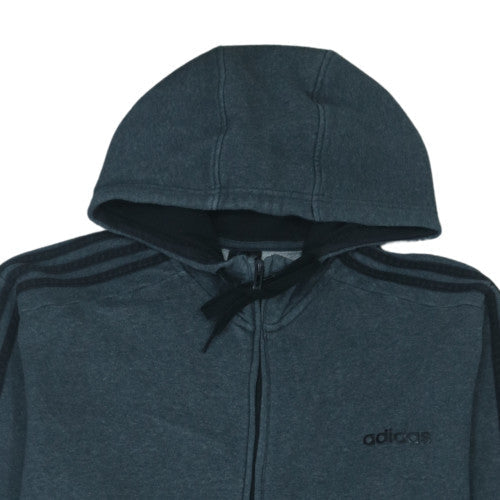 adidas Men's Grey XL Full Zip Hooded Sweatshirt