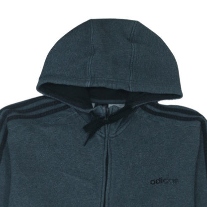 Adidas Men’s Black XL Full Zip Hoodie Fleece Athletic Sweatshirt