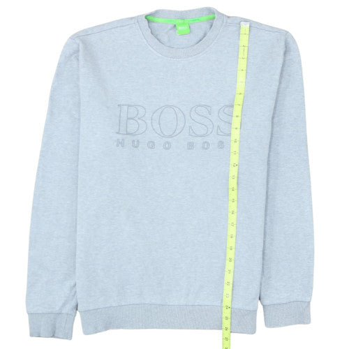 Hugo Boss Men's Grey Regular Fit Logo Sweatshirt Size L