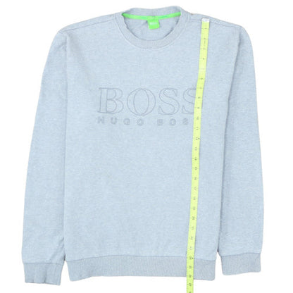 Hugo Boss Men's Grey Regular Fit Logo Sweatshirt Size L