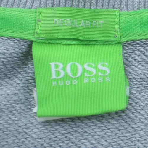 Hugo Boss Men's Grey Regular Fit Logo Sweatshirt Size L