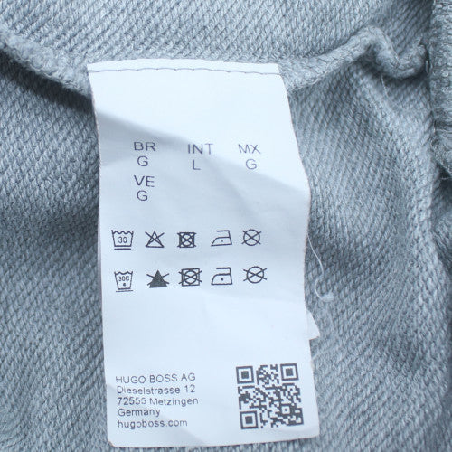 Hugo Boss Men's Grey Regular Fit Logo Sweatshirt Size L