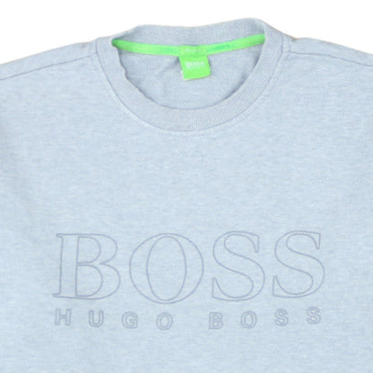 Hugo Boss Men's Grey Regular Fit Logo Sweatshirt Size L