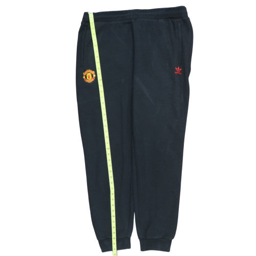 adidas Men Black 2XL Jogger Trousers Manchester United Fleece