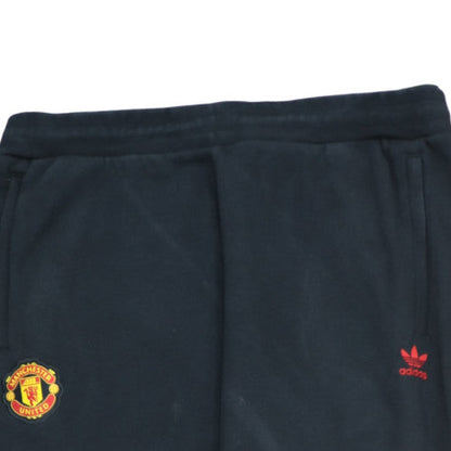 adidas Men Black 2XL Jogger Trousers Manchester United Fleece