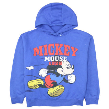 Disney Primark Women Blue Mickey Mouse Hoodie L 14/16 Pullover