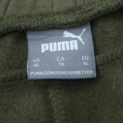 Puma Men's Green XL Fleece Jogger Trousers Regular Fit