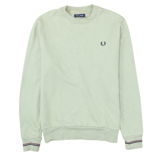 Fred Perry Men's Beige Crew Neck Knit Sweatshirt Size L