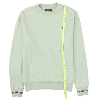 Fred Perry Men's Beige Crew Neck Knit Sweatshirt Size L