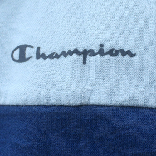 Champion Boys Blue 2XL Colourblock Crew Neck Sweatshirt
