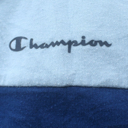 Champion Boys Blue 2XL Colourblock Crew Neck Sweatshirt