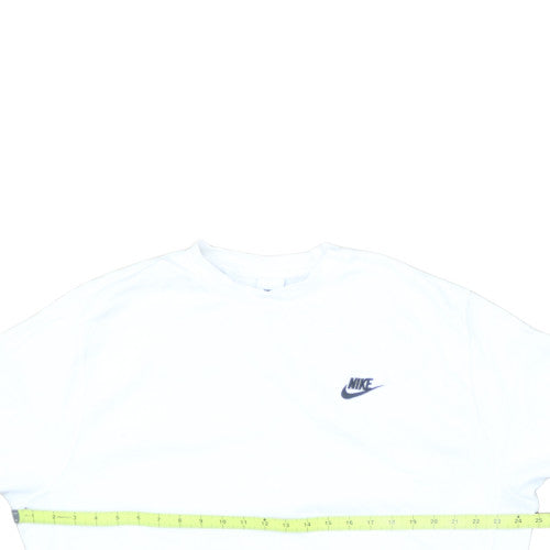 Nike Men's White Pullover Crew Neck Sweatshirt Size M