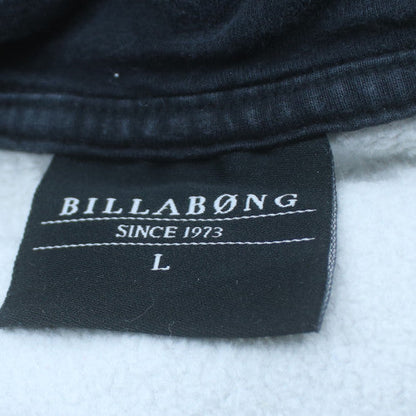 Billabong Men’s Grey Striped Pullover Hoodie Size L Fleece