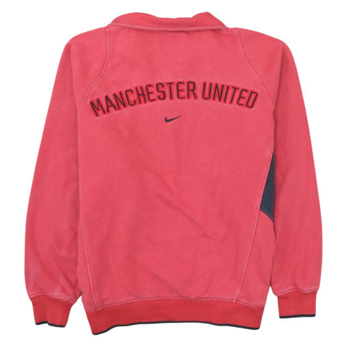 Nike Men’s Red Manchester United 1/2 Zip Sweatshirt M