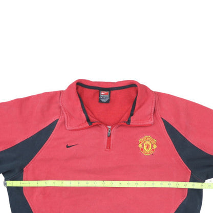 Nike Men’s Red Manchester United 1/2 Zip Sweatshirt M