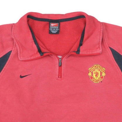 Nike Men’s Red Manchester United 1/2 Zip Sweatshirt M