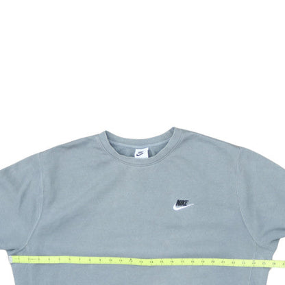 Nike Men's Grey Crew Neck Logo Sweatshirt Size L