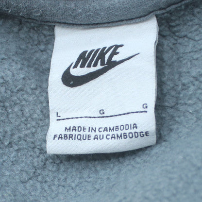 Nike Men's Grey Crew Neck Logo Sweatshirt Size L