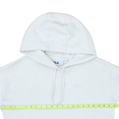 Fila Womens Beige Pullover Hoodie Size L Cotton Blend
