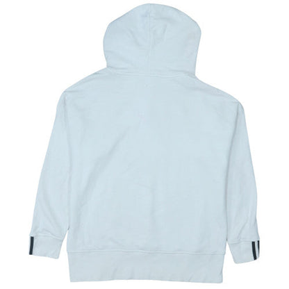 Adidas Women's White Hooded Pullover Sweatshirt UK 12 with Logo Trim