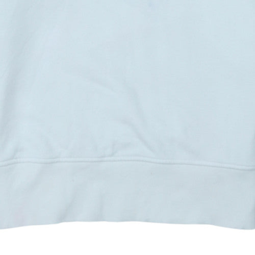 Adidas Women's White Hooded Pullover Sweatshirt UK 12 with Logo Trim