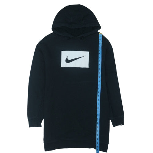 Nike Womens Black Pullover Hoodie Sweatshirt Size M Cotton Blend