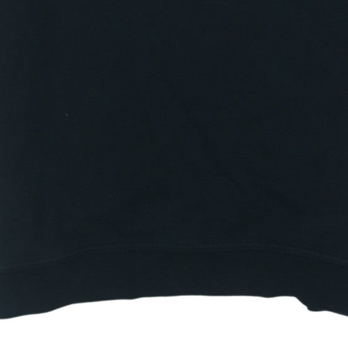 Nike Womens Black Pullover Hoodie Sweatshirt Size M Cotton Blend