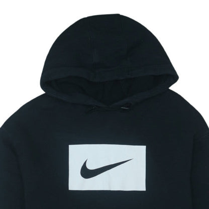 Nike Womens Black Pullover Hoodie Sweatshirt Size M Cotton Blend