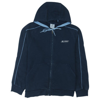 adidas Men's Blue Full Zip Fleece Hoodie Size L Sportswear