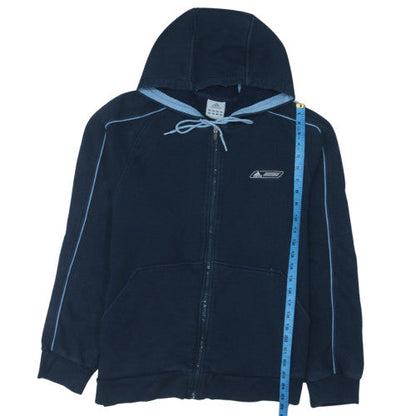 adidas Men's Blue Full Zip Fleece Hoodie Size L Sportswear