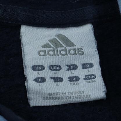 adidas Men's Blue Full Zip Fleece Hoodie Size L Sportswear