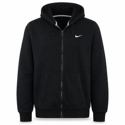 Nike Men's Black XL Full Zip Hoodie with Logo