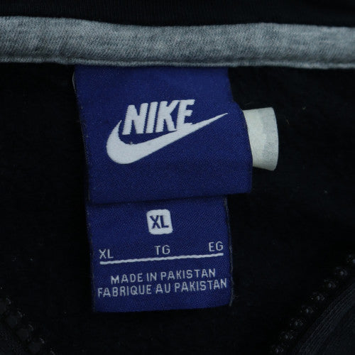 Nike Men's Black XL Full Zip Hoodie with Logo