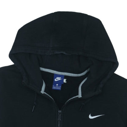 Nike Men's Black XL Full Zip Hoodie with Logo