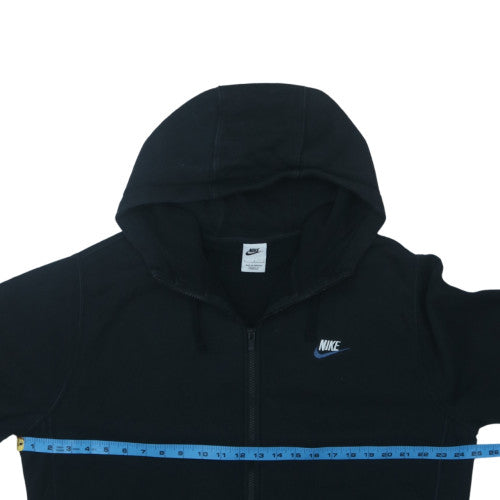 Nike Men's Black Full Zip Hoodie L Classic Fleece Zip Sweatshirt
