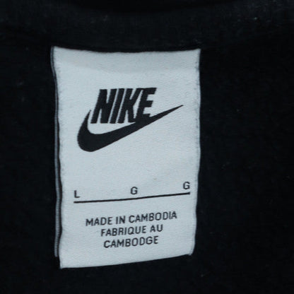 Nike Men's Black Full Zip Hoodie L Classic Fleece Zip Sweatshirt