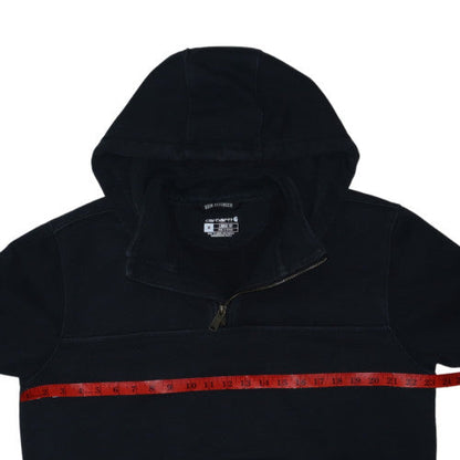 Carhartt Men Black M Loose Fit 1/2 Zip Hooded Sweatshirt Rain Defender