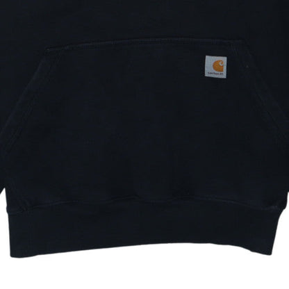 Carhartt Men Black M Loose Fit 1/2 Zip Hooded Sweatshirt Rain Defender