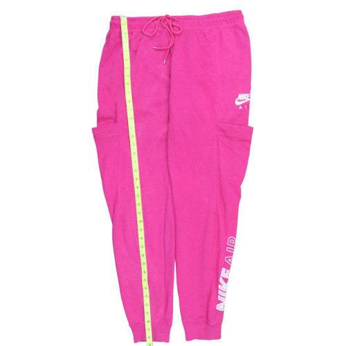 Nike Womens Pink Jogger Sweatpants M Elastic Waist Fleece Activewear